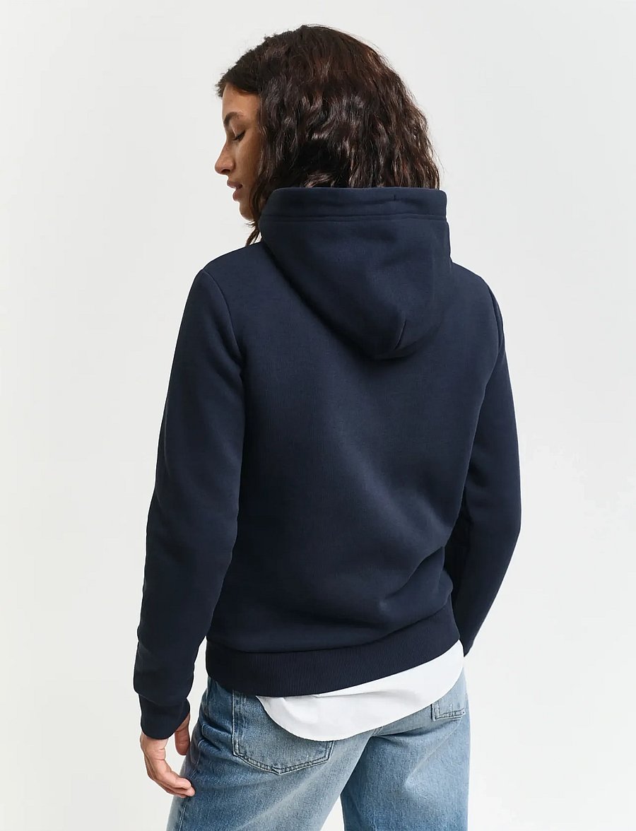 Gant - REG TONAL SHIELD HOODIE - hoodies - evening blue - 3