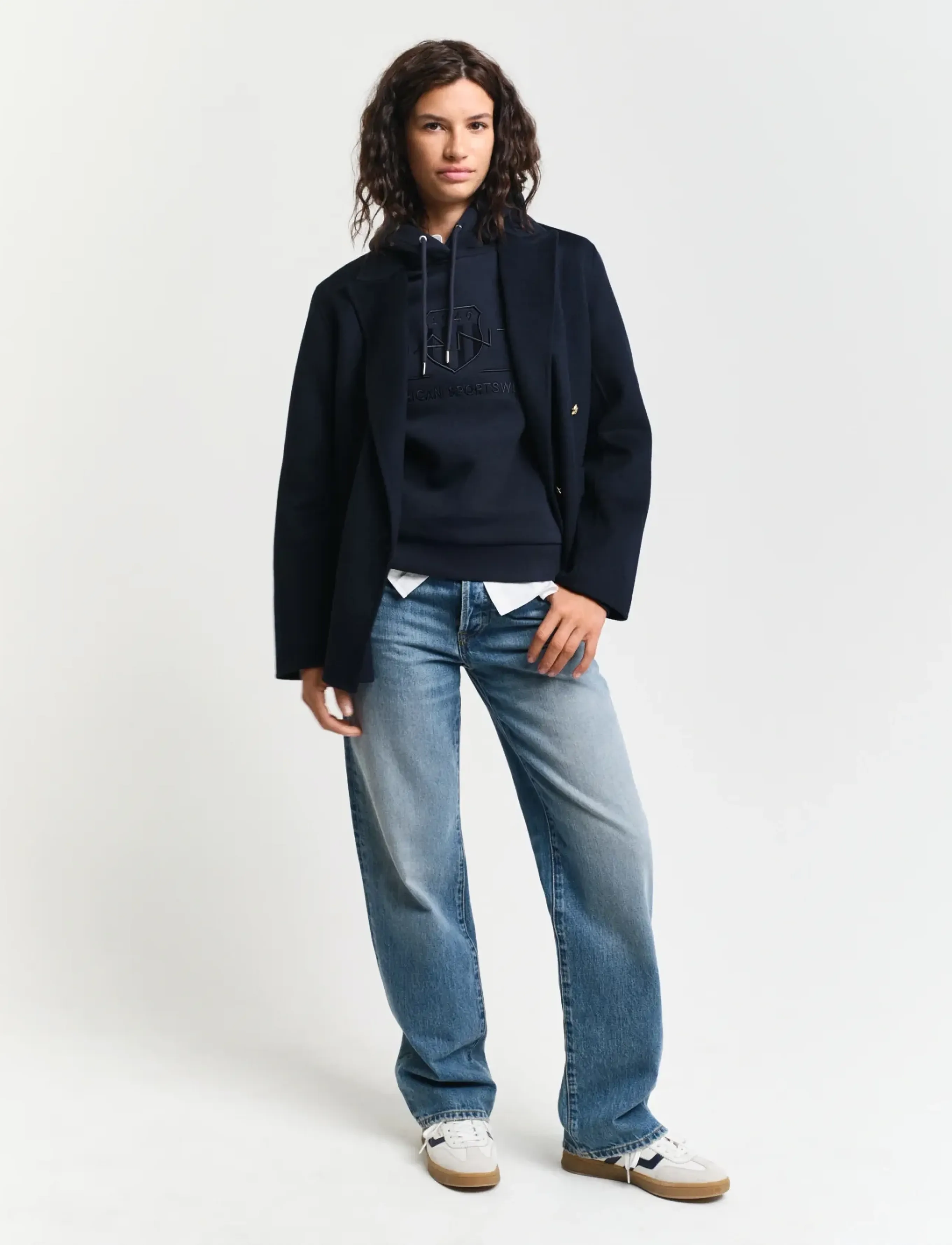Gant - REG TONAL SHIELD HOODIE - pulls à capuche - evening blue - 5