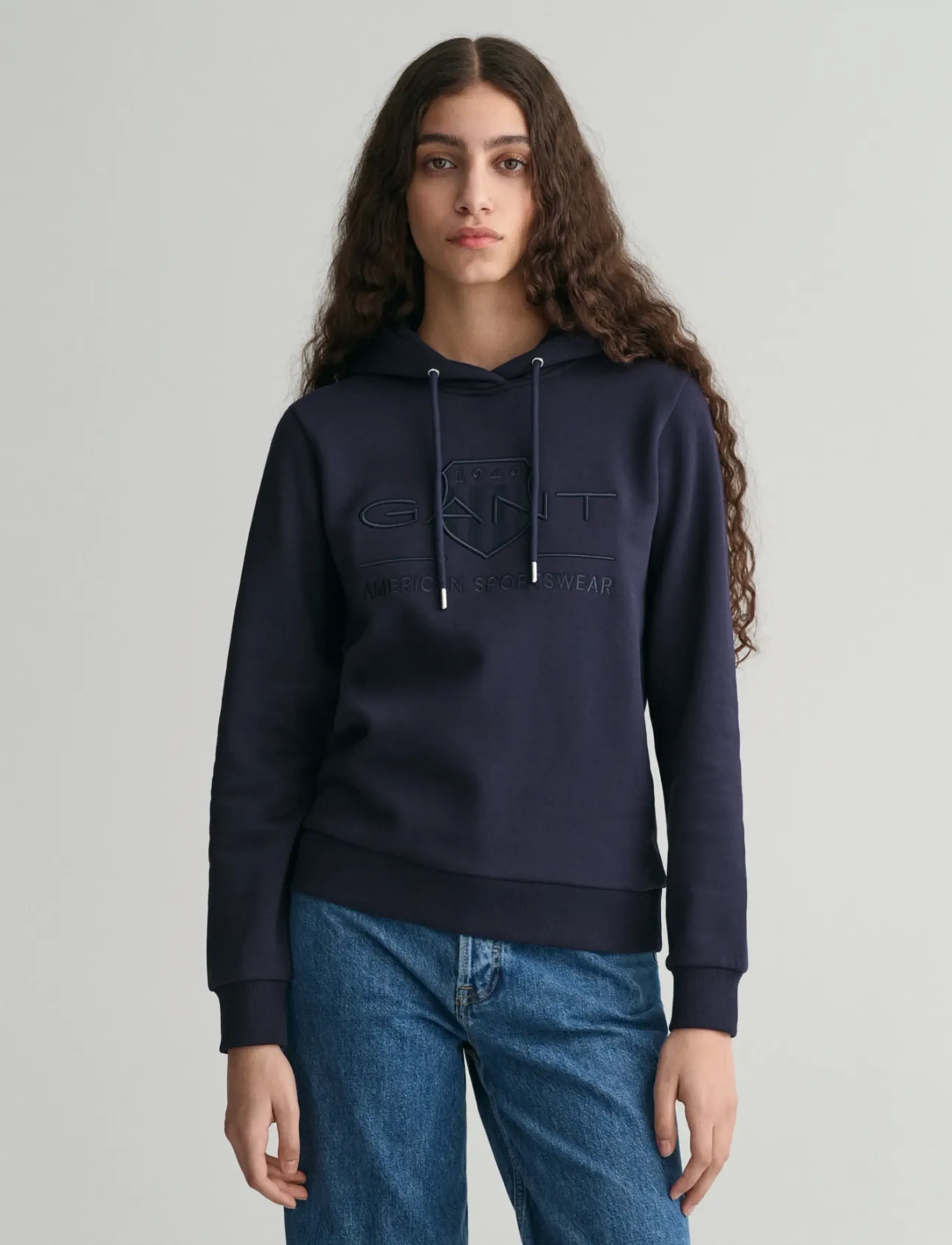Gant Reg Tonal Shield Hoodie dam – bild 5
