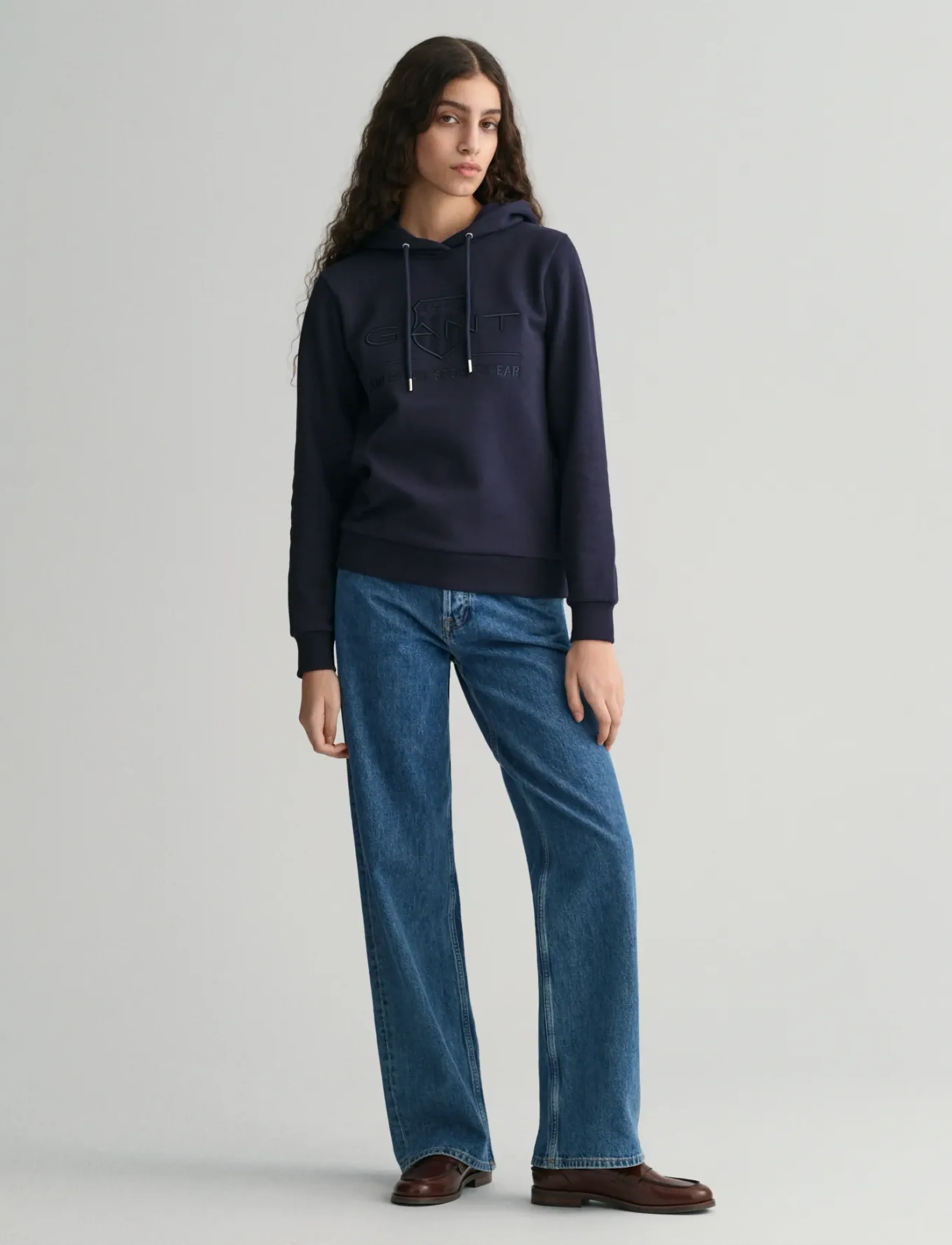 Gant Reg Tonal Shield Hoodie dam – bild 8