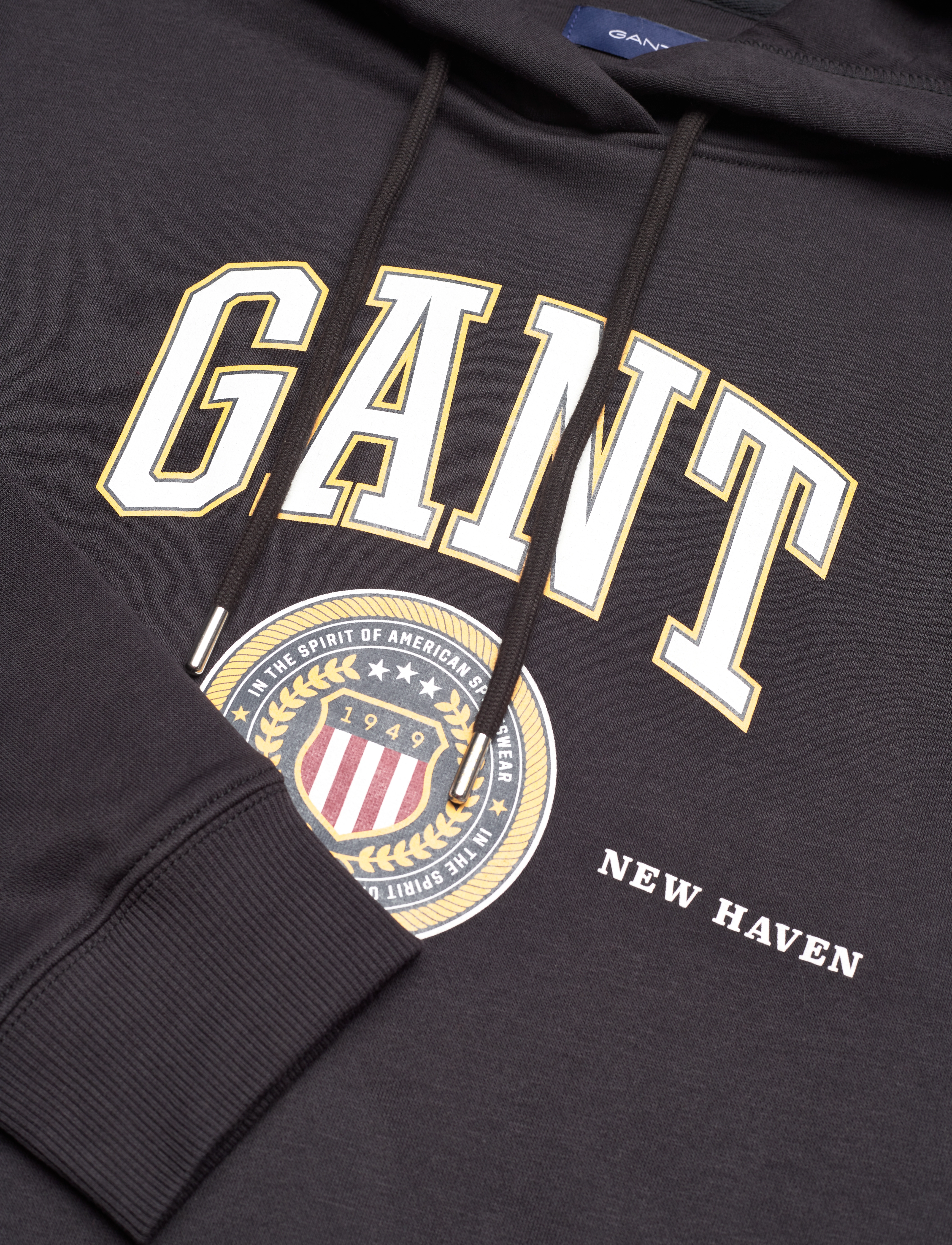 GANT - D1. CREST SHIELD HOODIE - ebony black - 2