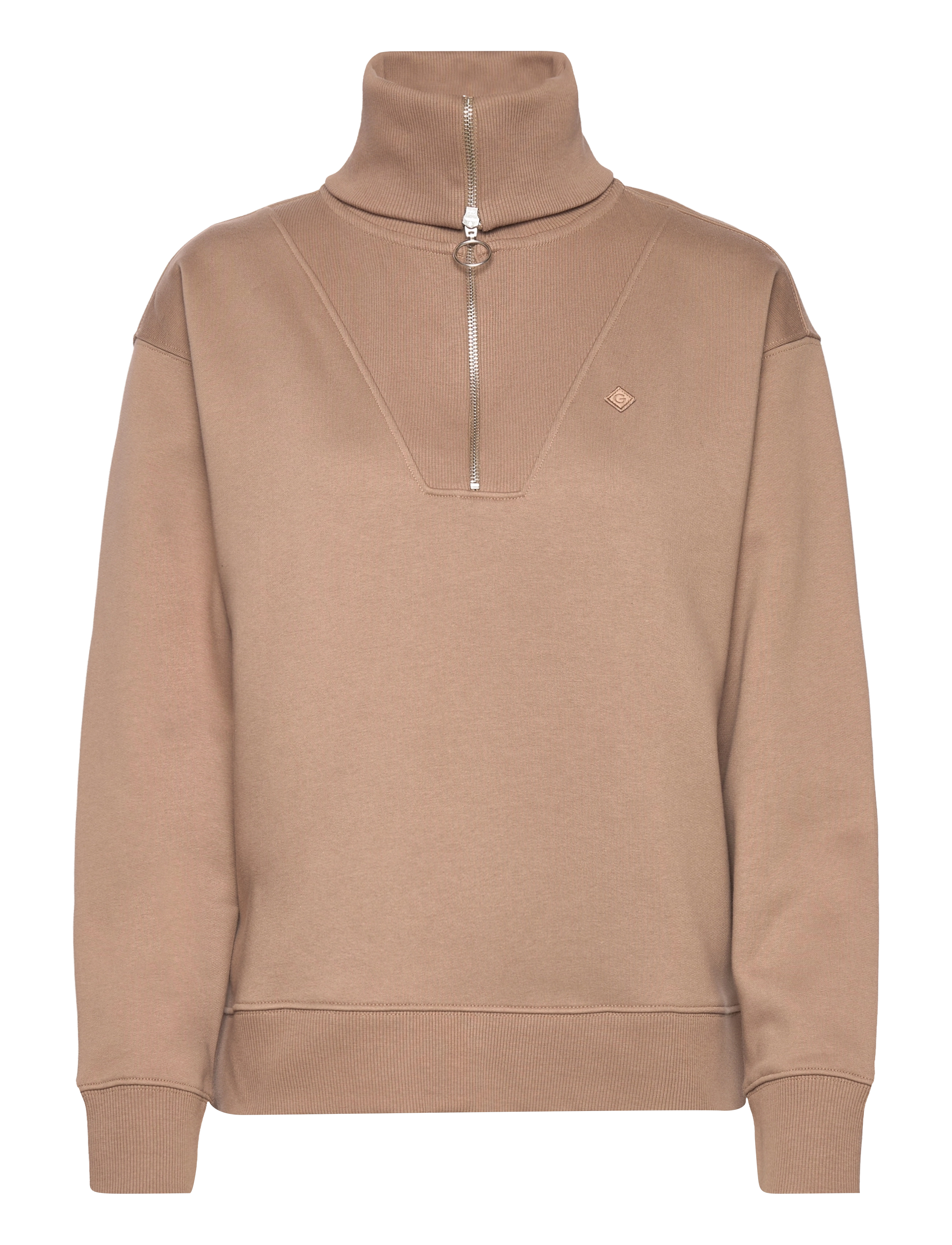 GANT - D1. ICON G ESSENTIAL HALF ZIP - mole brown - 1