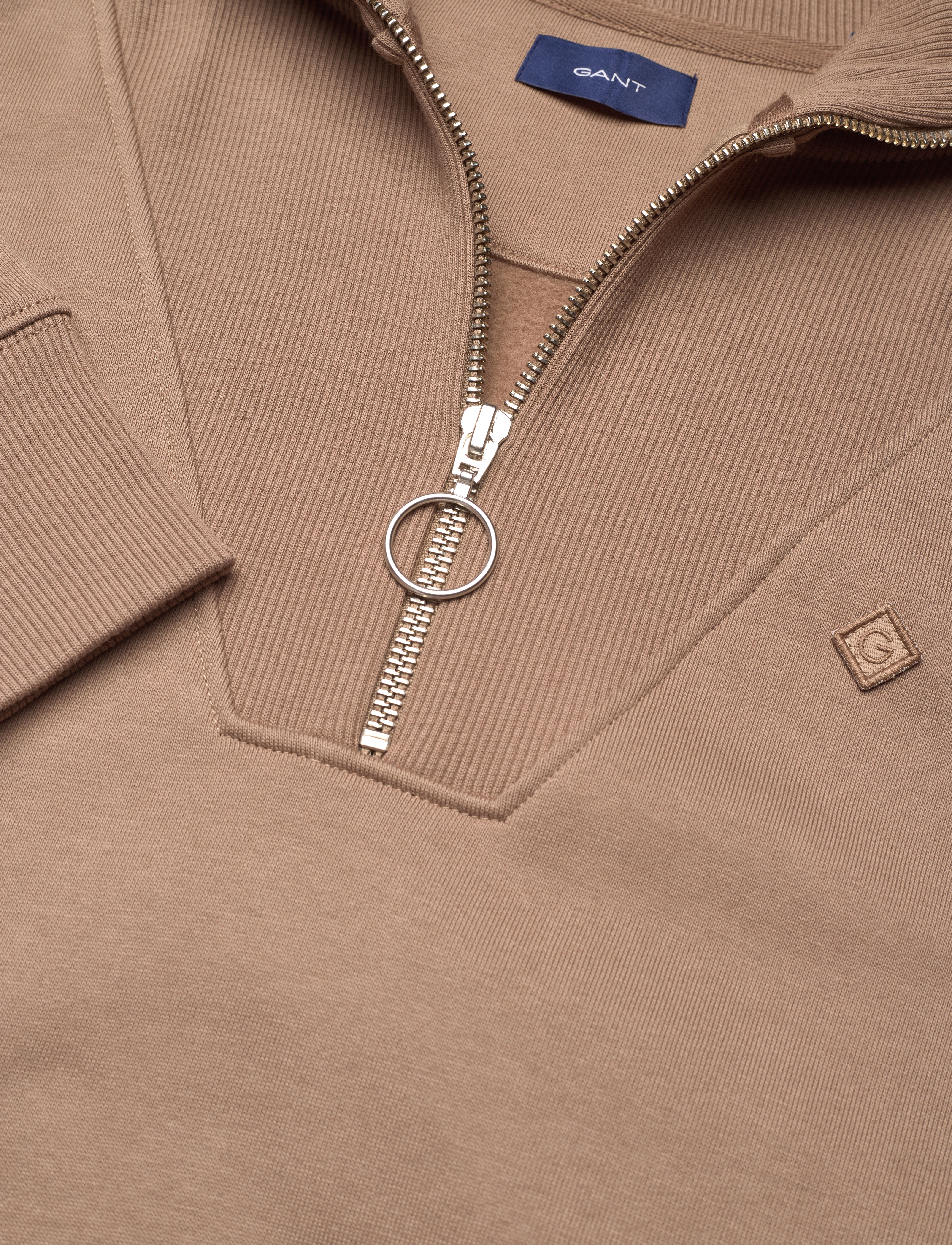 GANT - D1. ICON G ESSENTIAL HALF ZIP - mole brown - 3