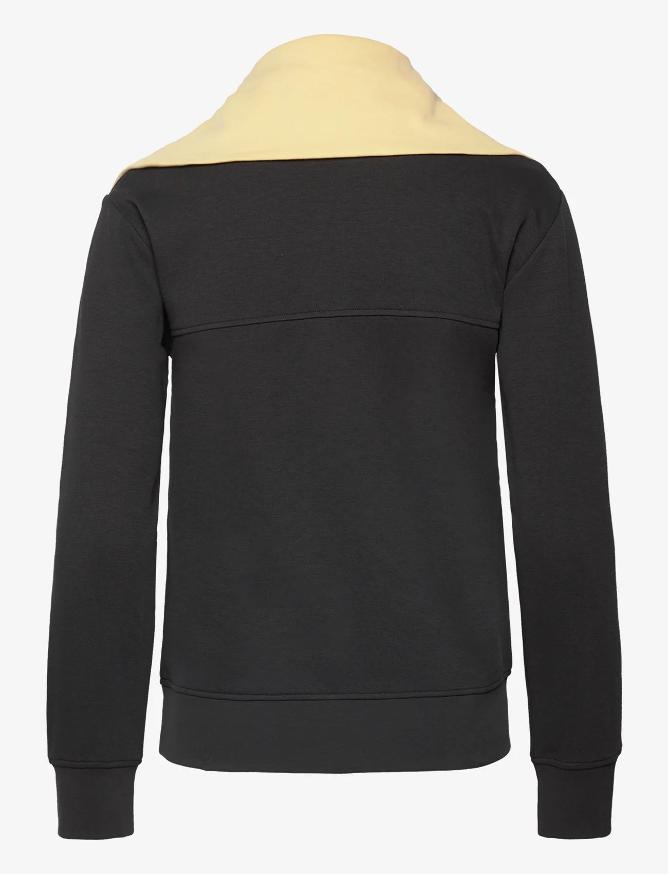 GANT - REG HALF ZIP COLOR BLOCK SWEAT - sweatshirts - ebony black - 1