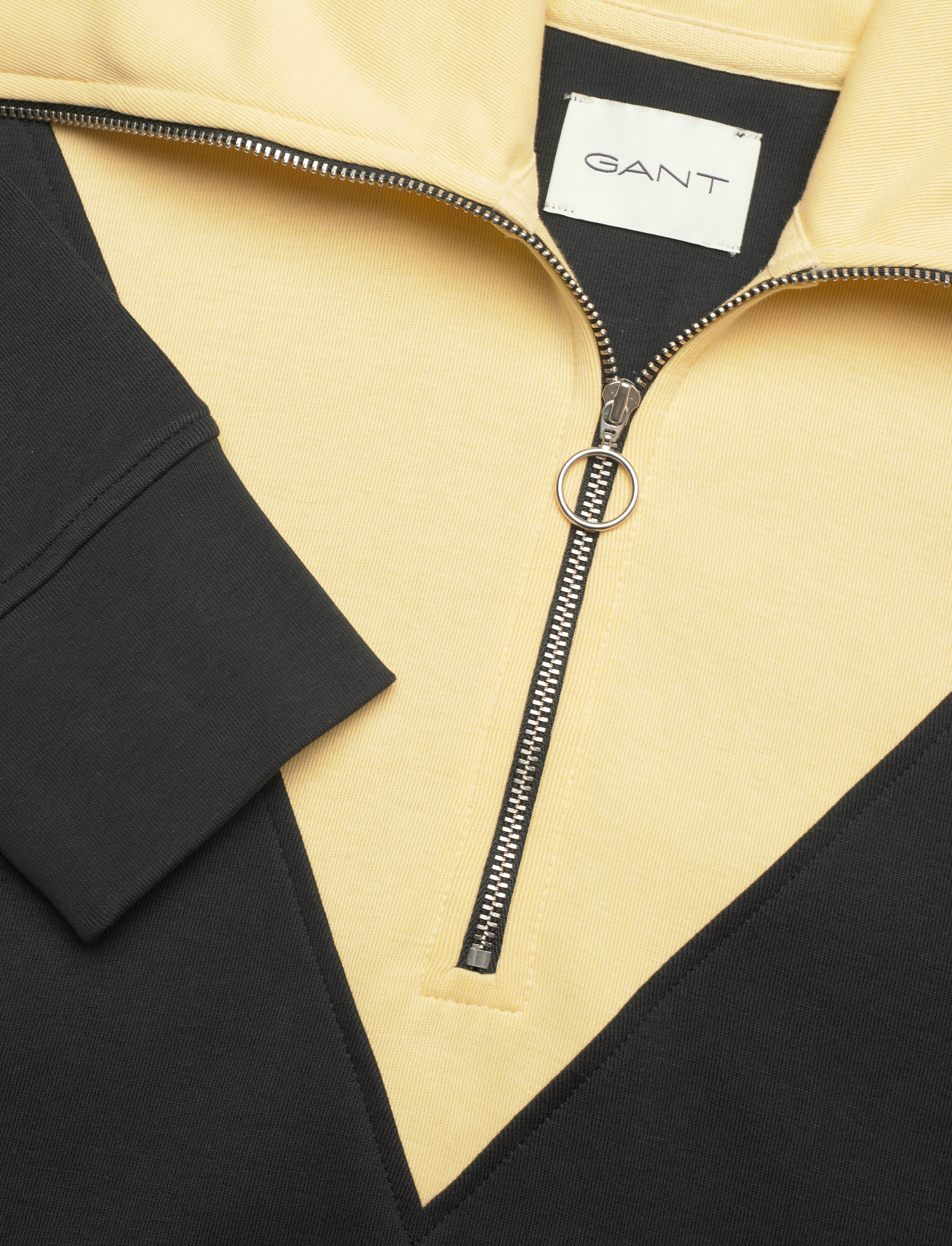 GANT - REG HALF ZIP COLOR BLOCK SWEAT - ebony black - 2