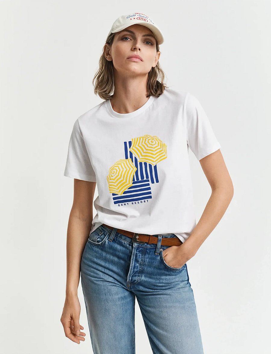 Gant - REG GRAPHIC SS T-SHIRT - t-shirts - multicolor - 0