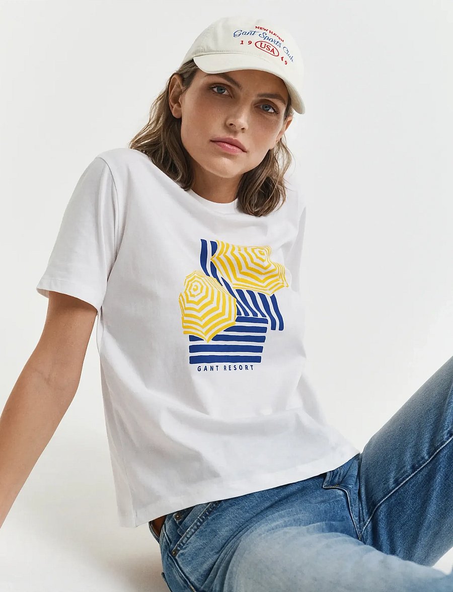 Gant - REG GRAPHIC SS T-SHIRT - t-shirts - multicolor - 4