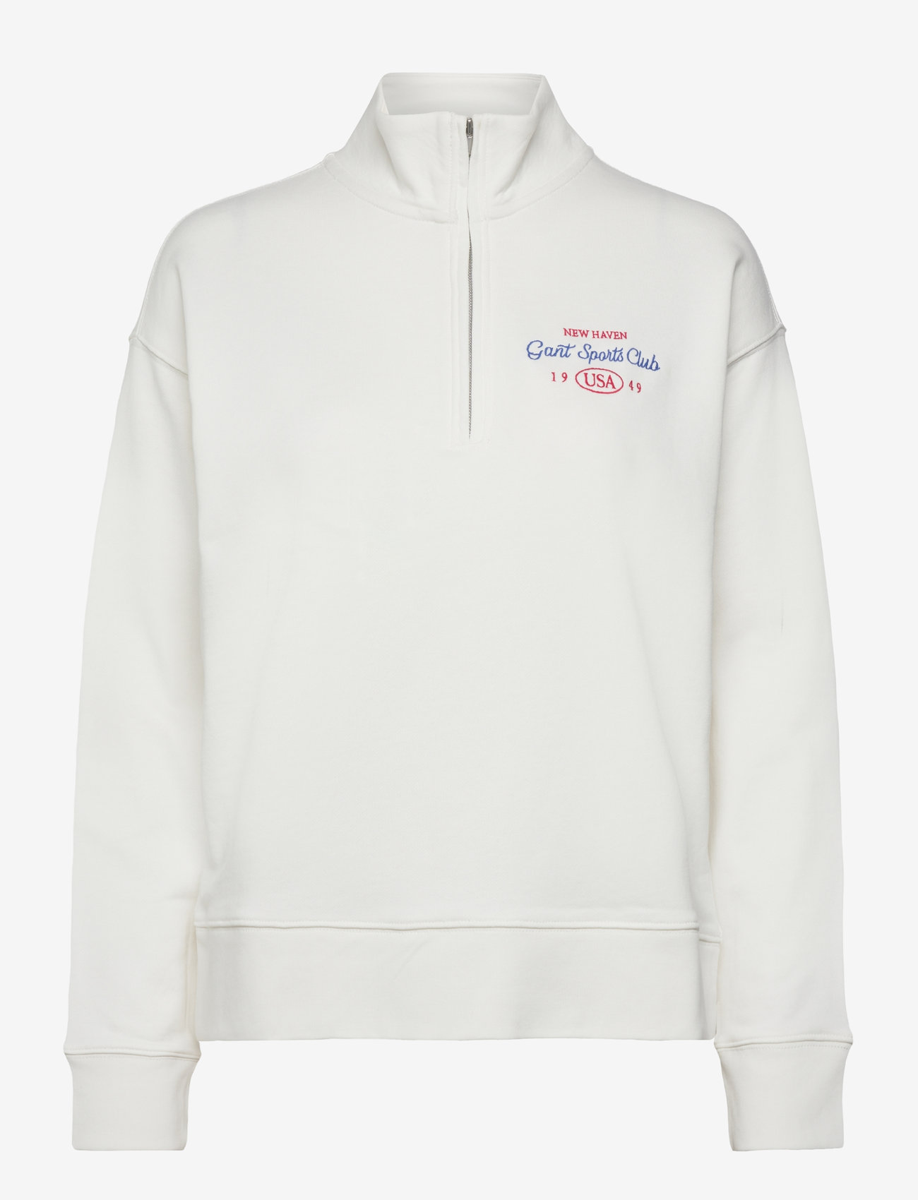 GANT - GRAPHIC HALF ZIP SWEAT - kvinder - eggshell - 0