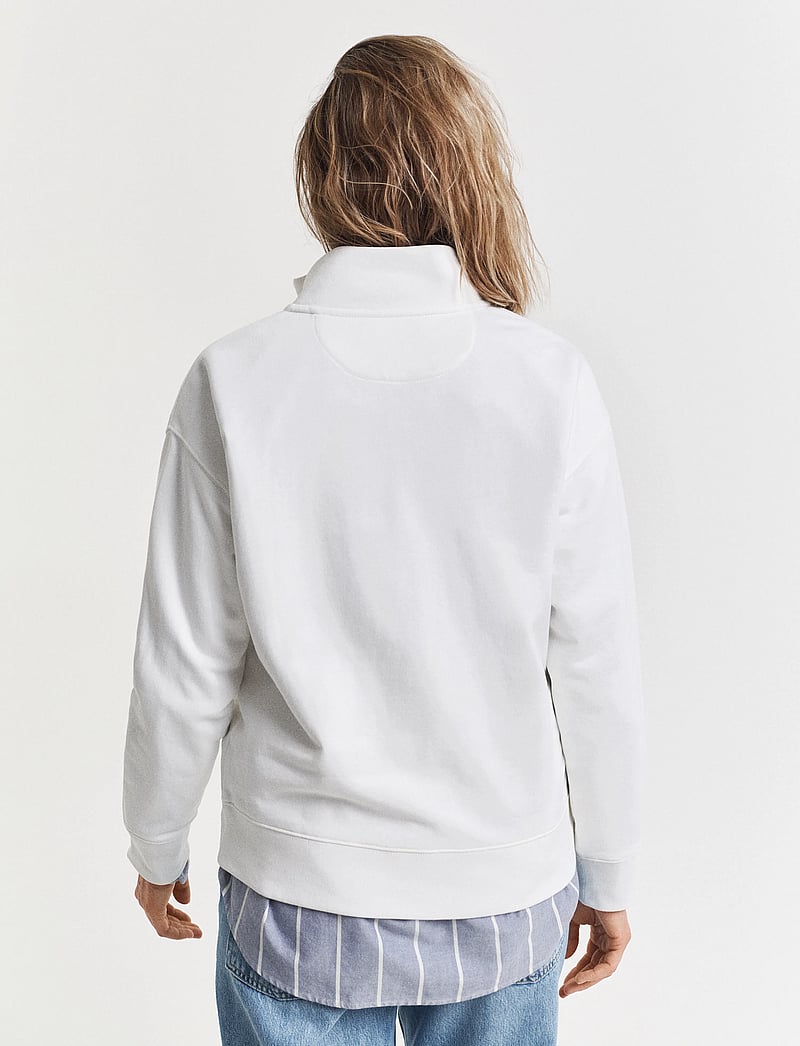 GANT - GRAPHIC HALF ZIP SWEAT - mode trends - eggshell - 3
