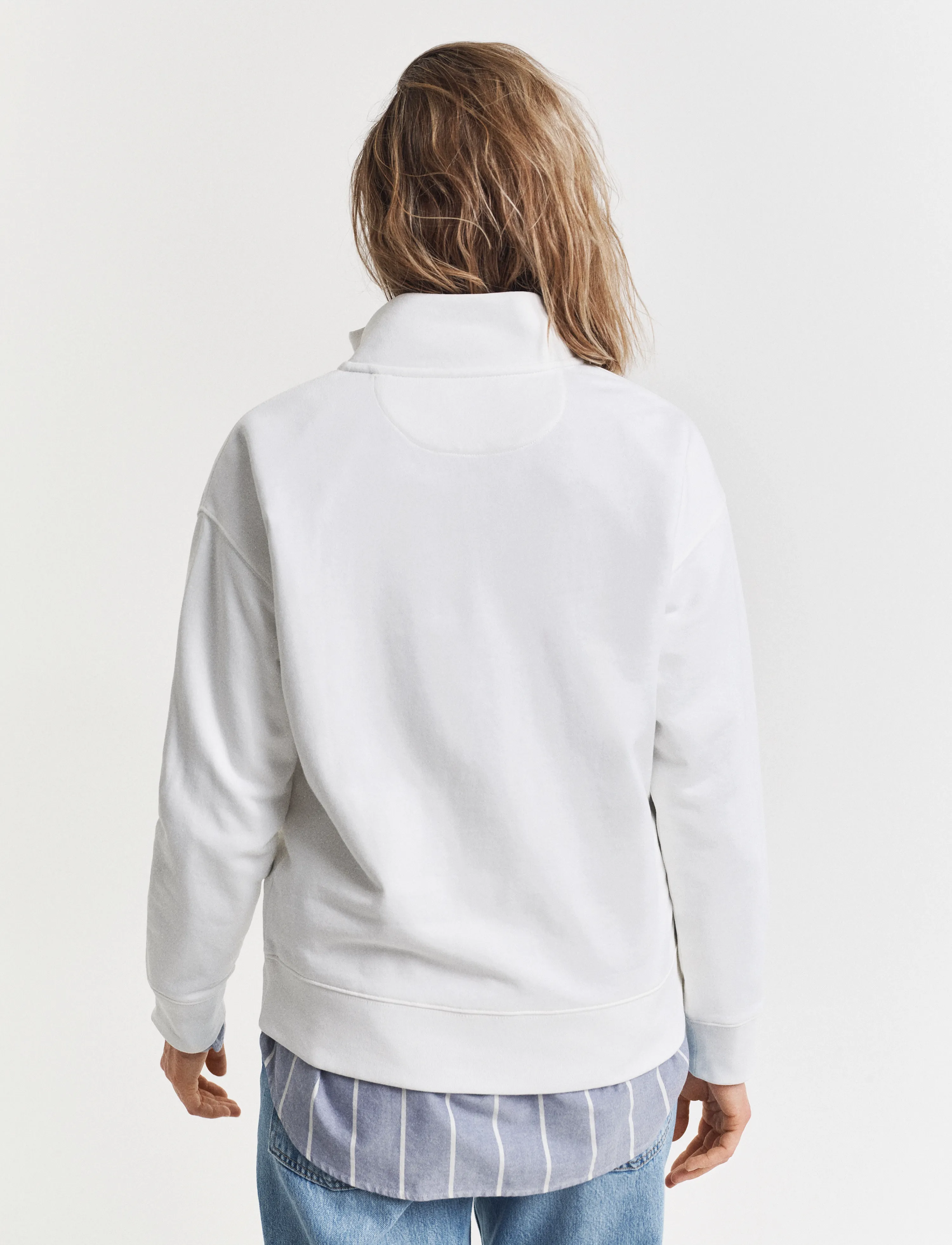 Gant - GRAPHIC HALF ZIP SWEAT - modetrends - eggshell - 3