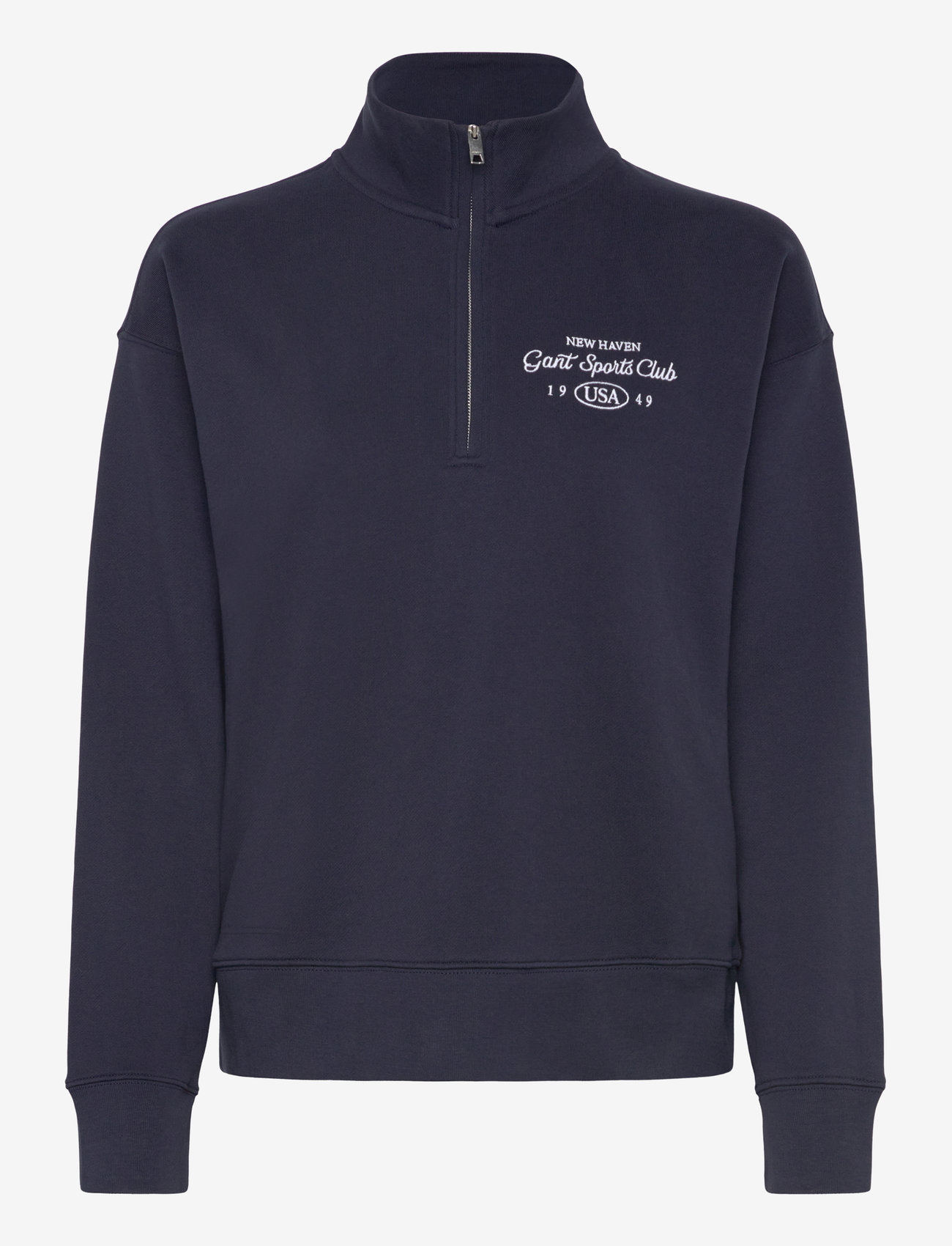 Gant - GRAPHIC HALF ZIP SWEAT - modetrends - evening blue - 1