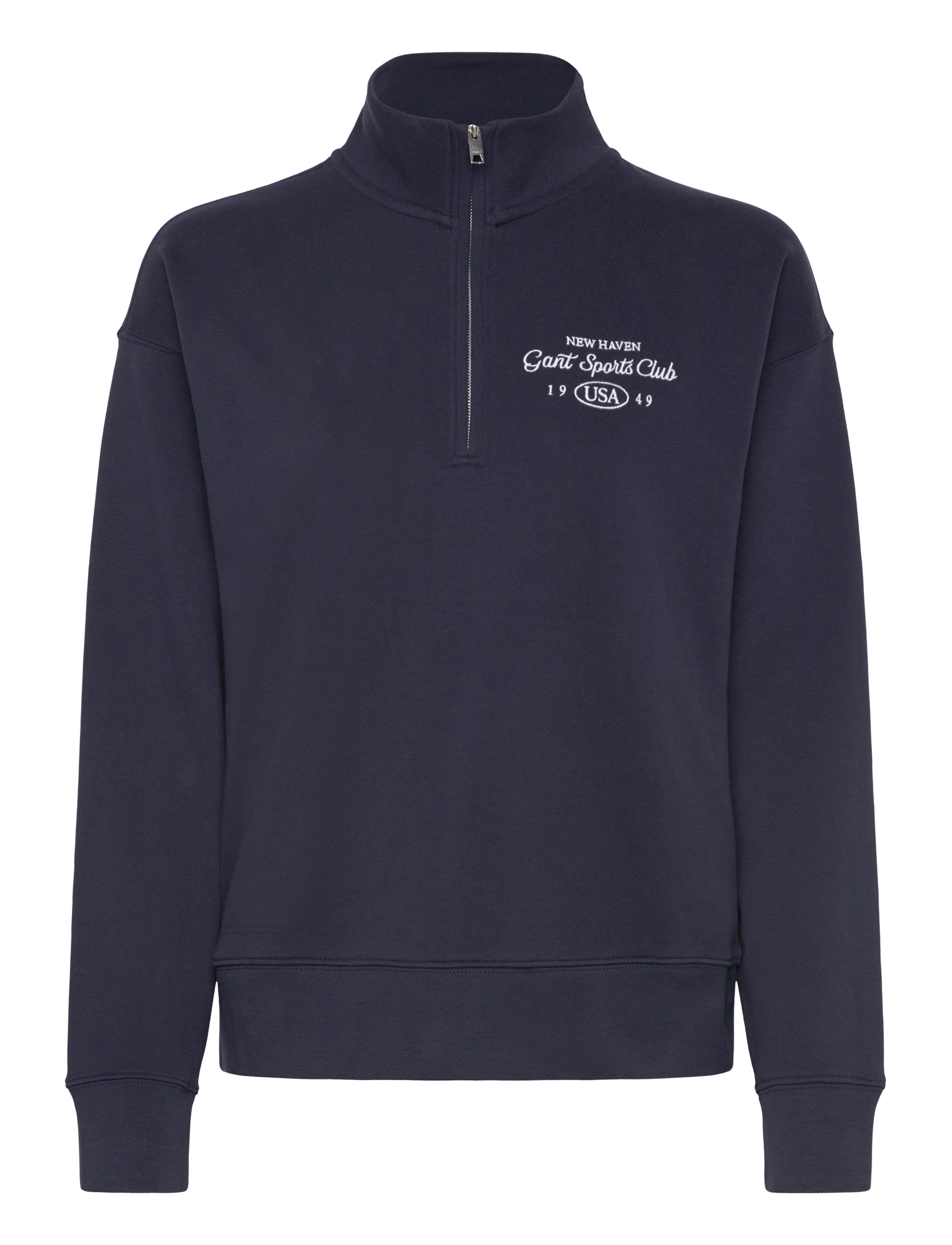 Gant - GRAPHIC HALF ZIP SWEAT - dressipluusid - evening blue - 1