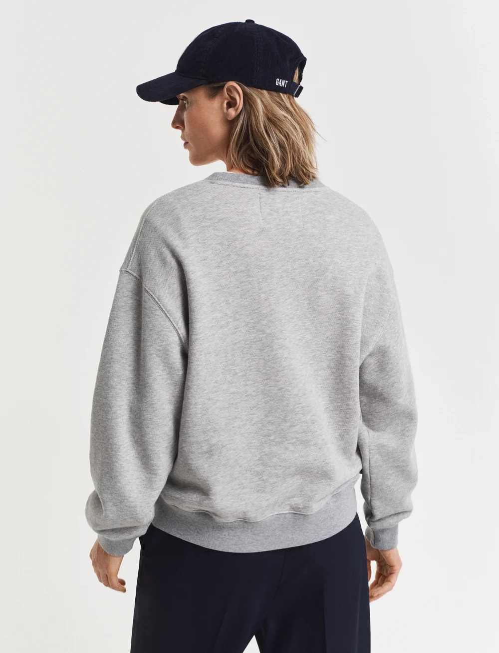 GANT - GRAPHIC C-NECK SWEAT - mode trends - light grey melange - 2