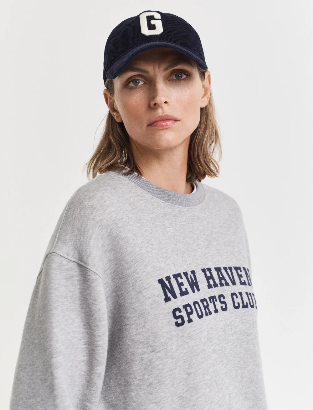 GANT - GRAPHIC C-NECK SWEAT - mode trends - light grey melange - 3