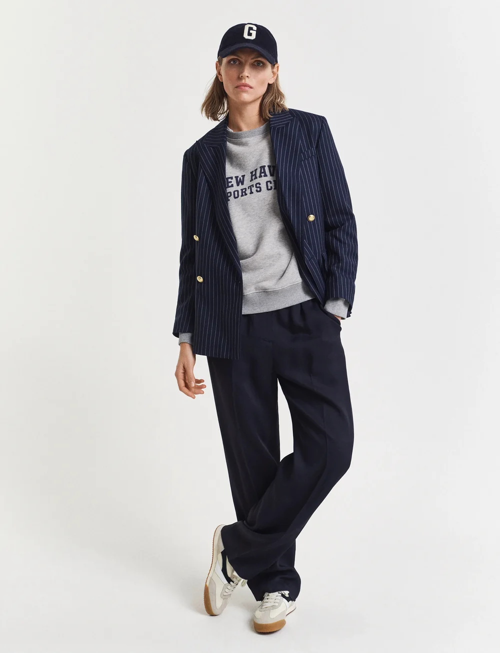 GANT - GRAPHIC C-NECK SWEAT - mode trends - light grey melange - 4