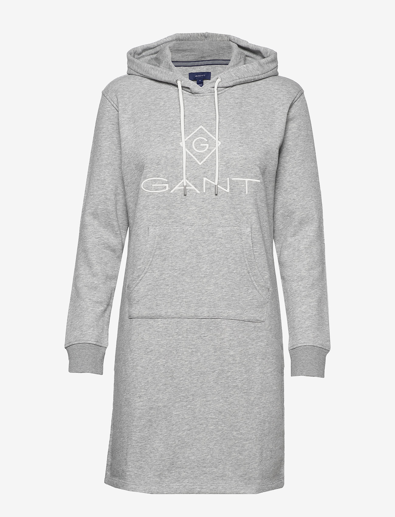 GANT - LOCK UP HOODIE DRESS - grey melange - 0