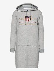 ARCHIVE SHIELD HOODIE DRESS - GREY MELANGE