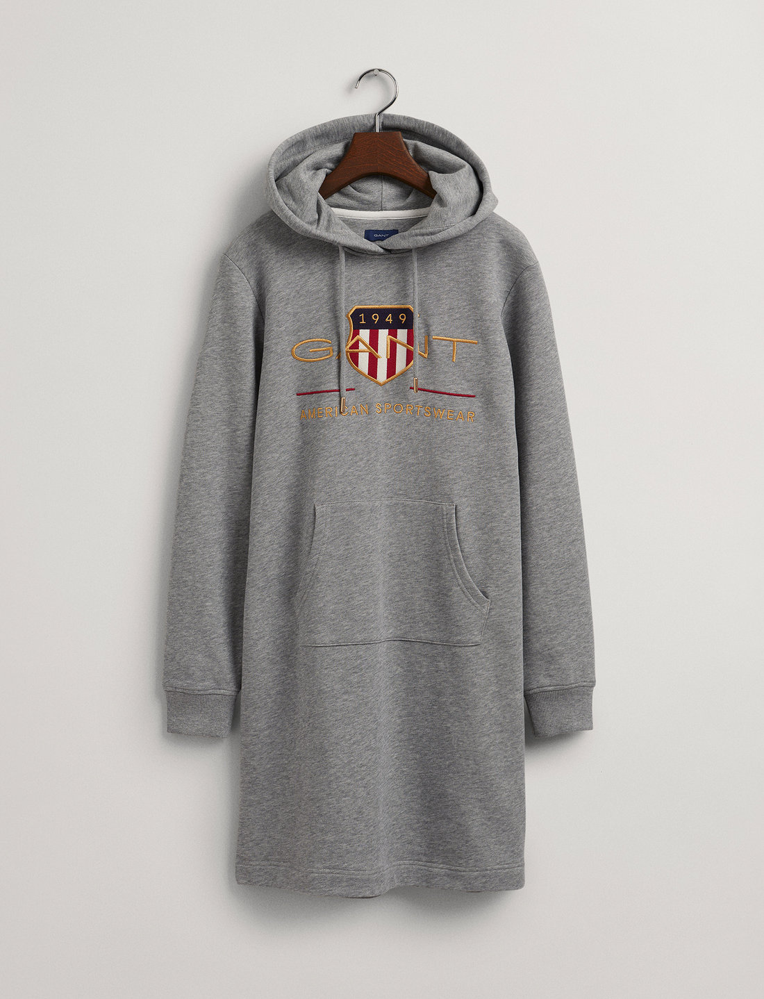 Gant shield top hoodie grey