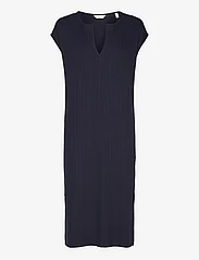 GANT - SLIT NECK DETAIL SS DRESS - party wear at outlet prices - evening blue - 0