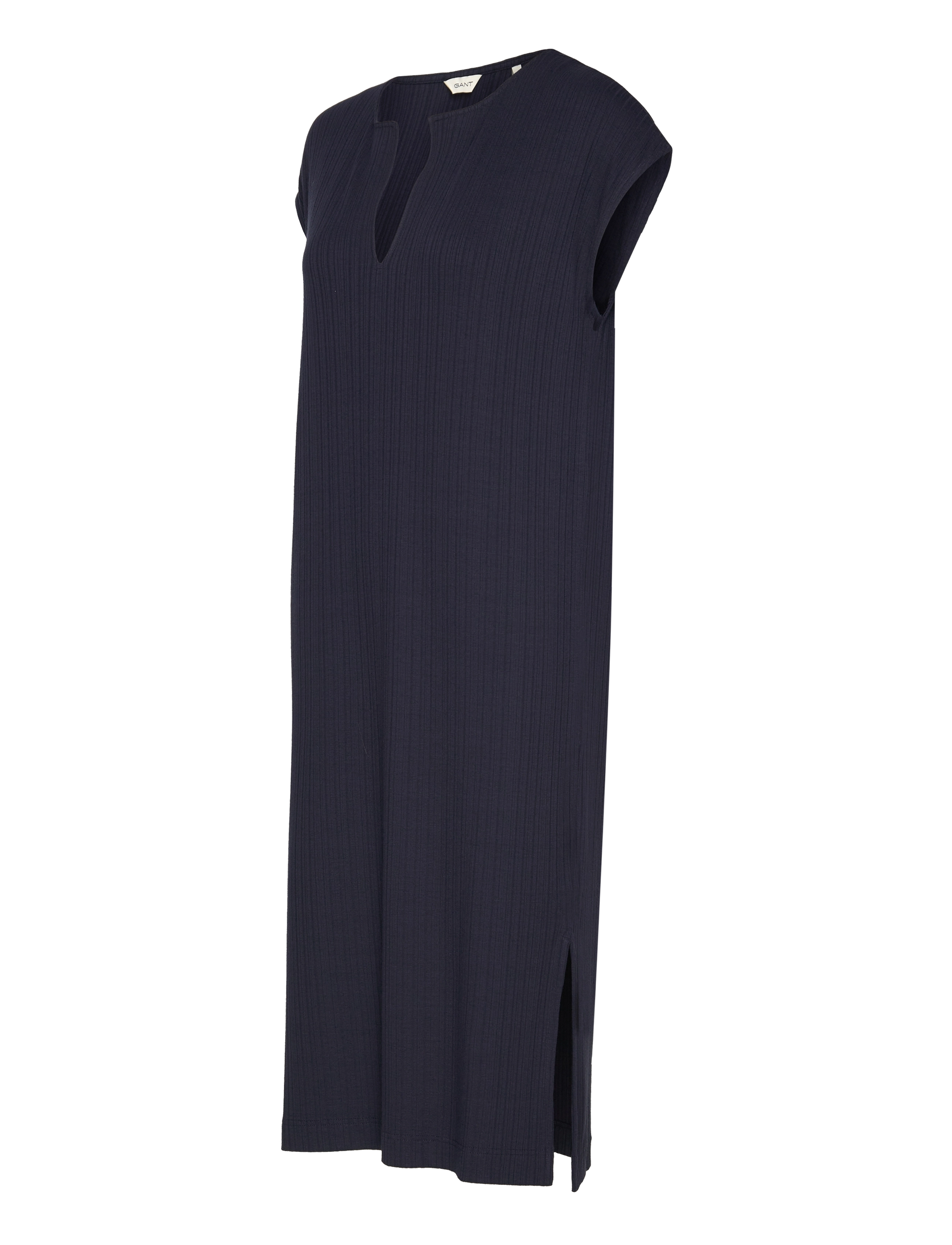 GANT - SLIT NECK DETAIL SS DRESS - evening blue - 2