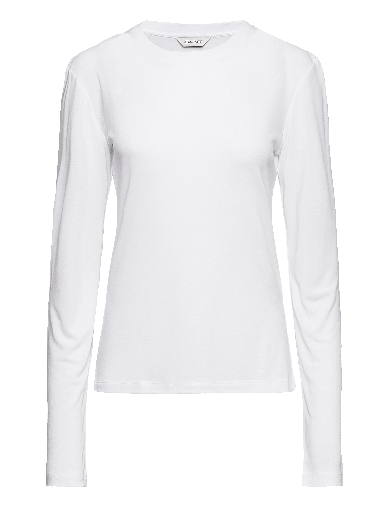 GANT - SLIM LIGHTWEIGHT LS T-SHIRT - langärmlige tops - white - 1