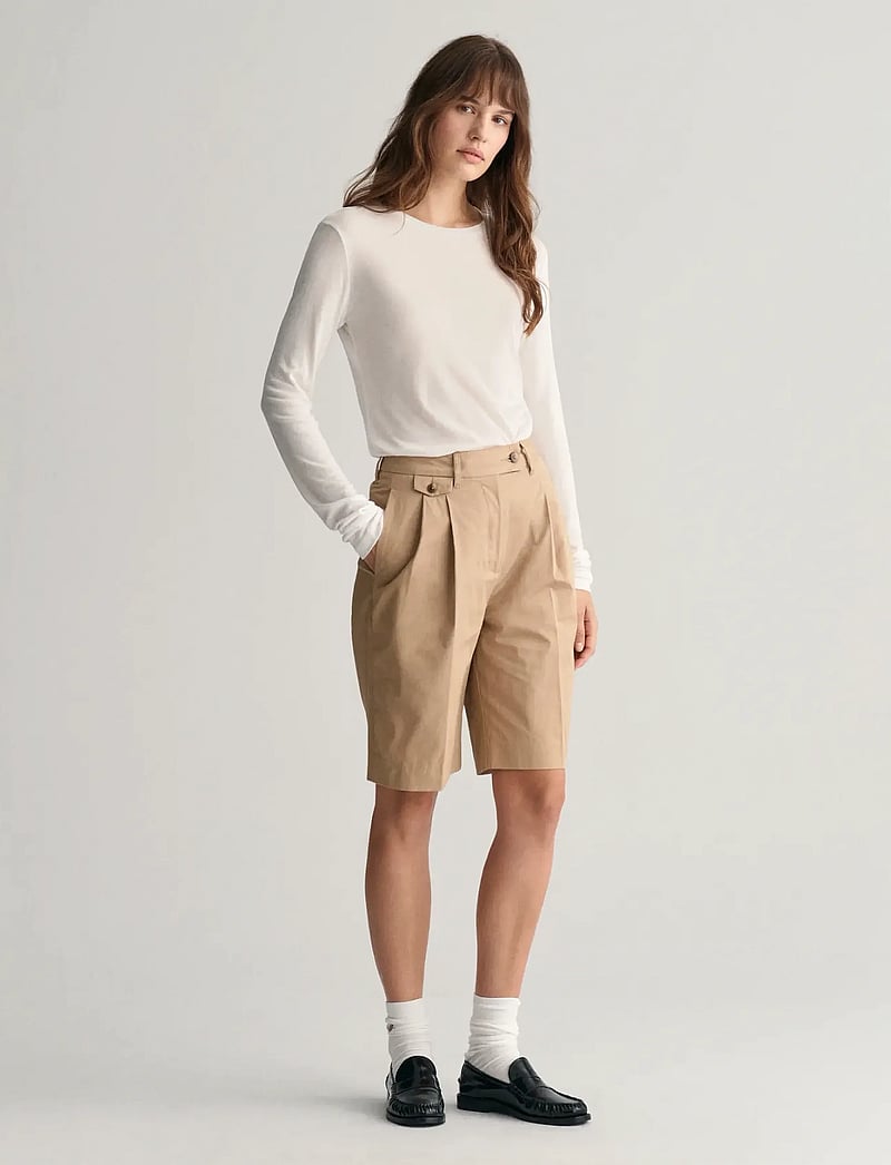 GANT - SLIM LIGHTWEIGHT LS T-SHIRT - langärmlige tops - white - 5