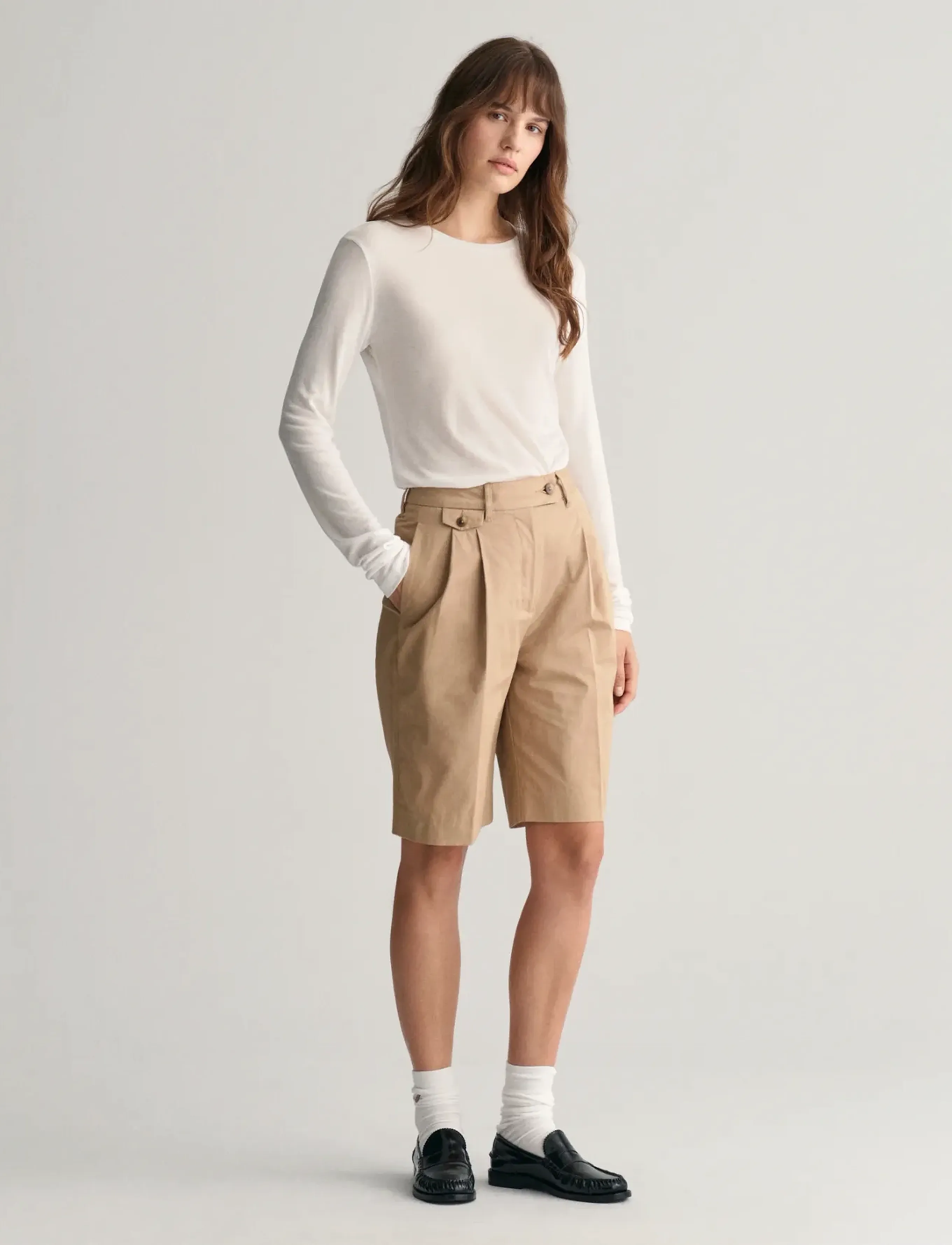 Gant - SLIM LIGHTWEIGHT LS T-SHIRT - langärmlige tops - white - 5