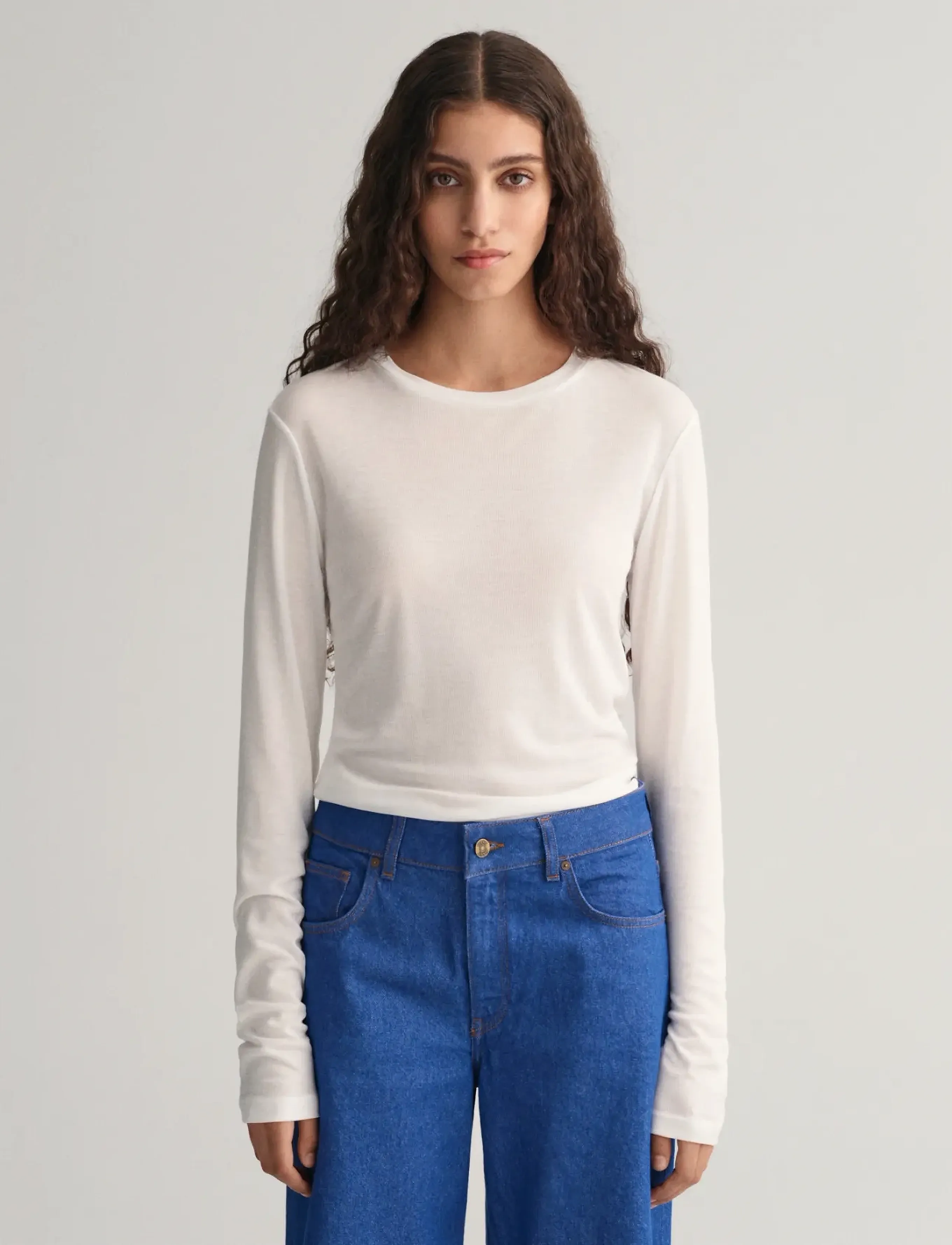Gant Slim Lightweight Ls T-Shirt dam – bild 5