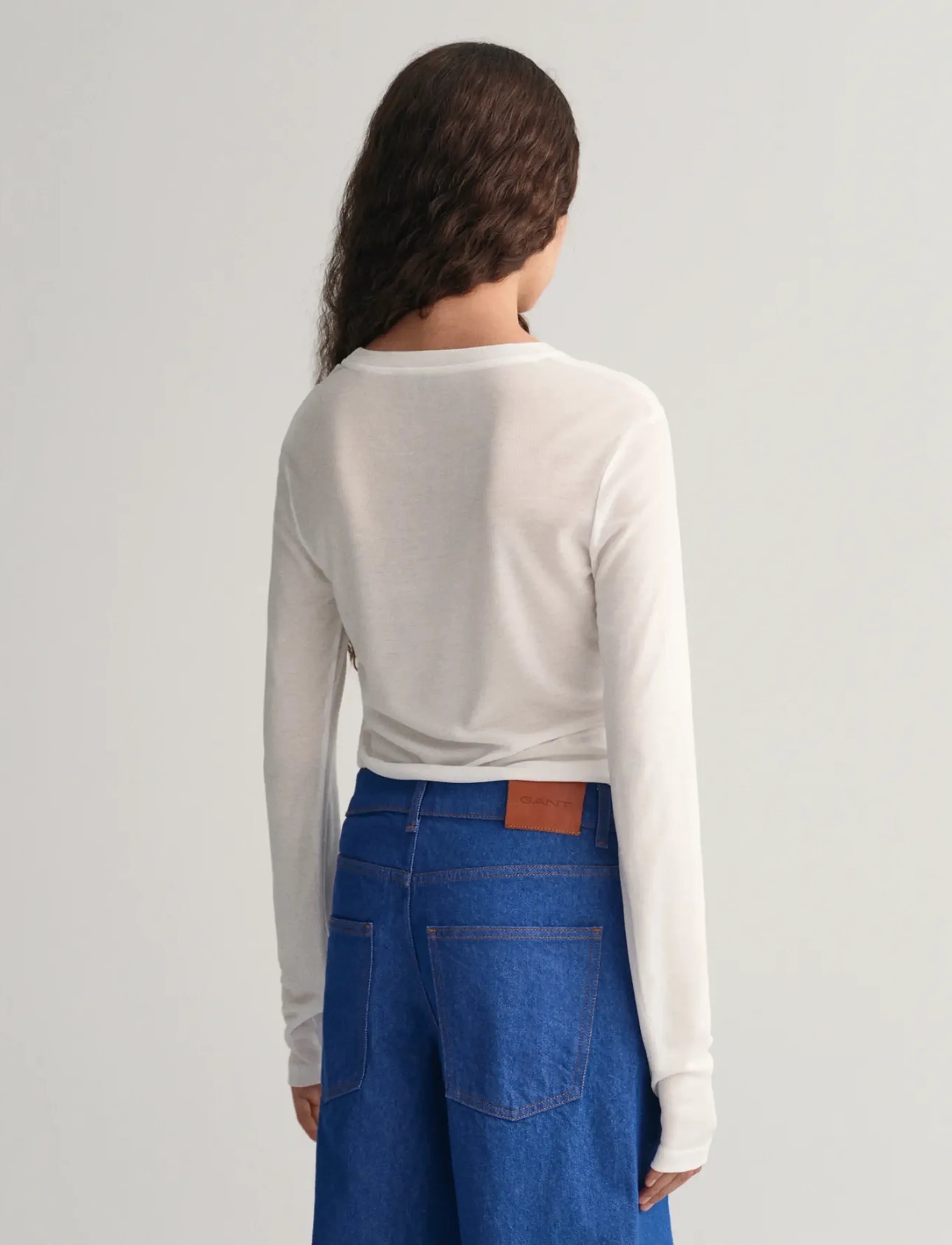 Gant Slim Lightweight Ls T-Shirt dam – bild 6
