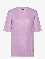 GANT - D2. LINEN SS T-SHIRT - marškinėliai - crocus purple - 0