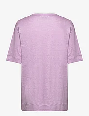 GANT - D2. LINEN SS T-SHIRT - marškinėliai - crocus purple - 1
