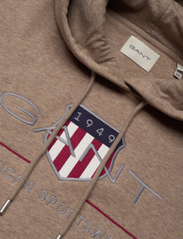 GANT - REL ARCHIVE SHIELD HOODIE - hupparit - desert brown - 2