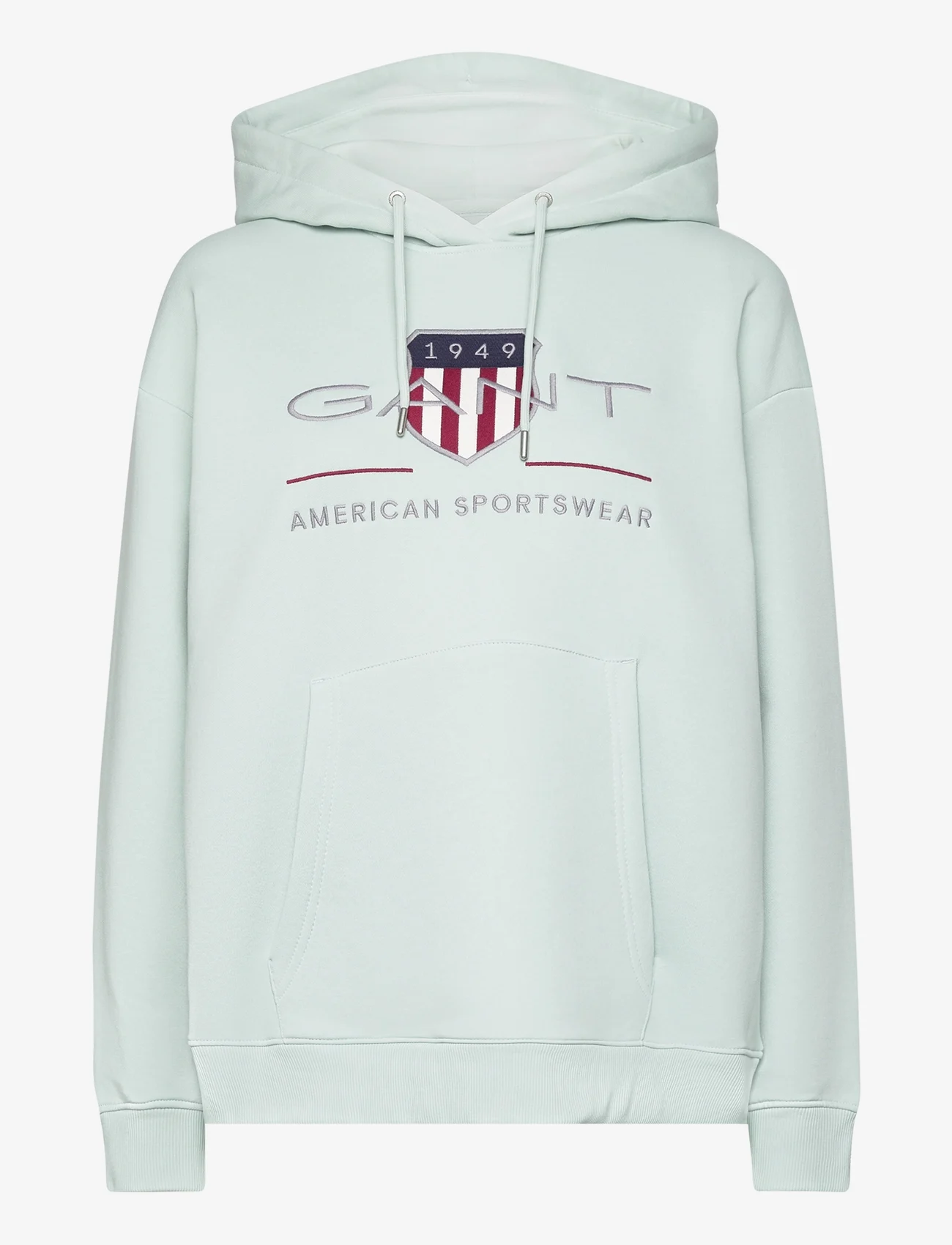 GANT - REL ARCHIVE SHIELD HOODIE - hupparit - dusty turquoise - 0