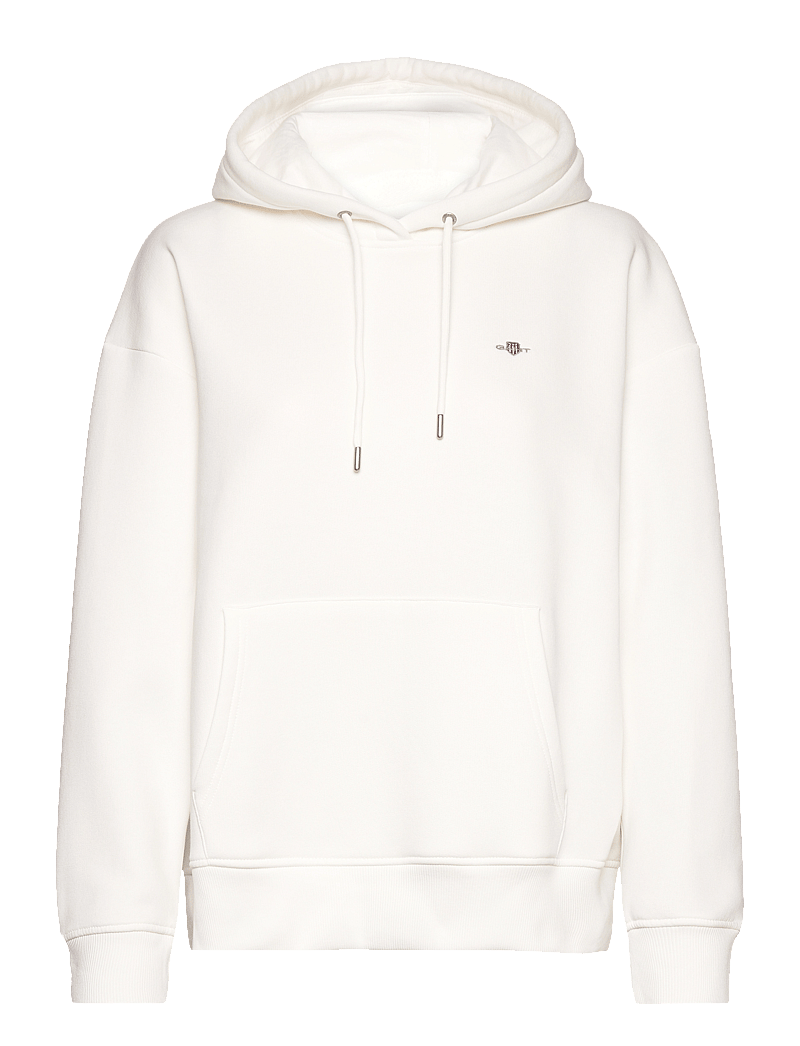 GANT - REL SHIELD HOODIE - kapuzenpullover - eggshell - 1