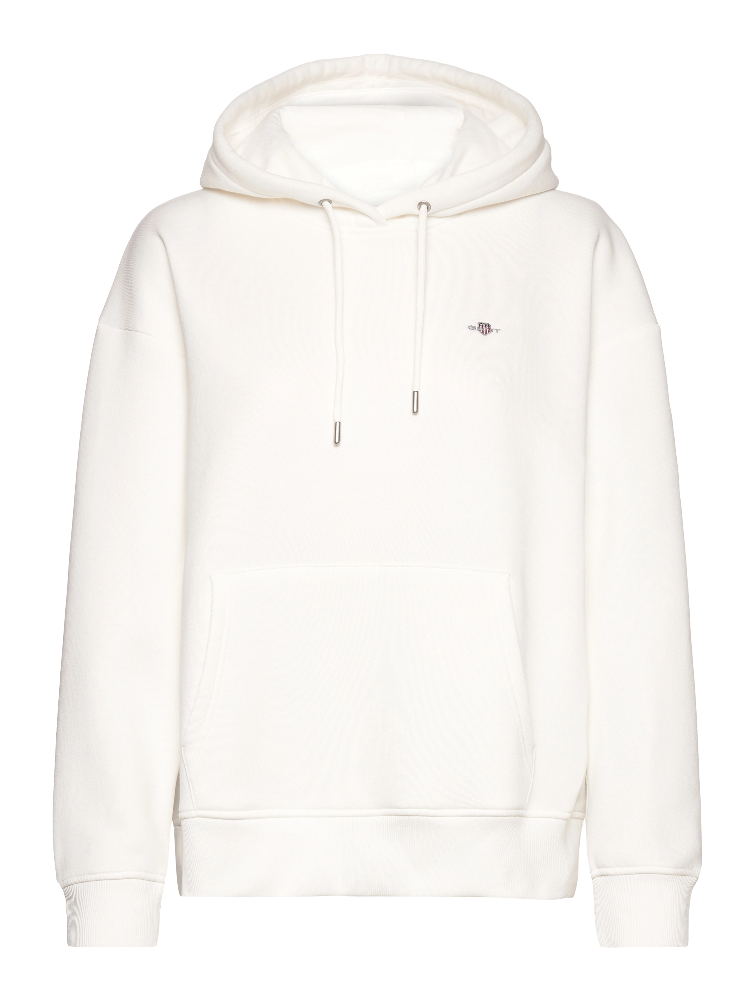 Gant REL SHIELD HOODIE - Kapuzenpullover - EGGSHELL / white