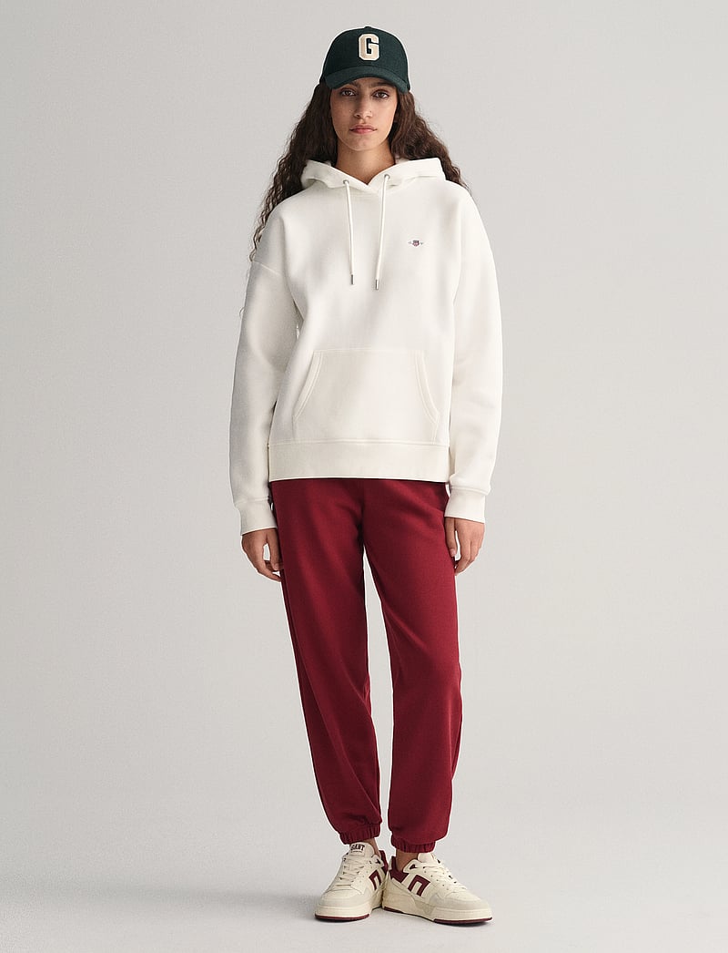 GANT - REL SHIELD HOODIE - kapuzenpullover - eggshell - 5