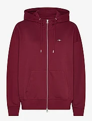 GANT - REL SHIELD ZIP HOODIE - hoodies - plumped red - 0