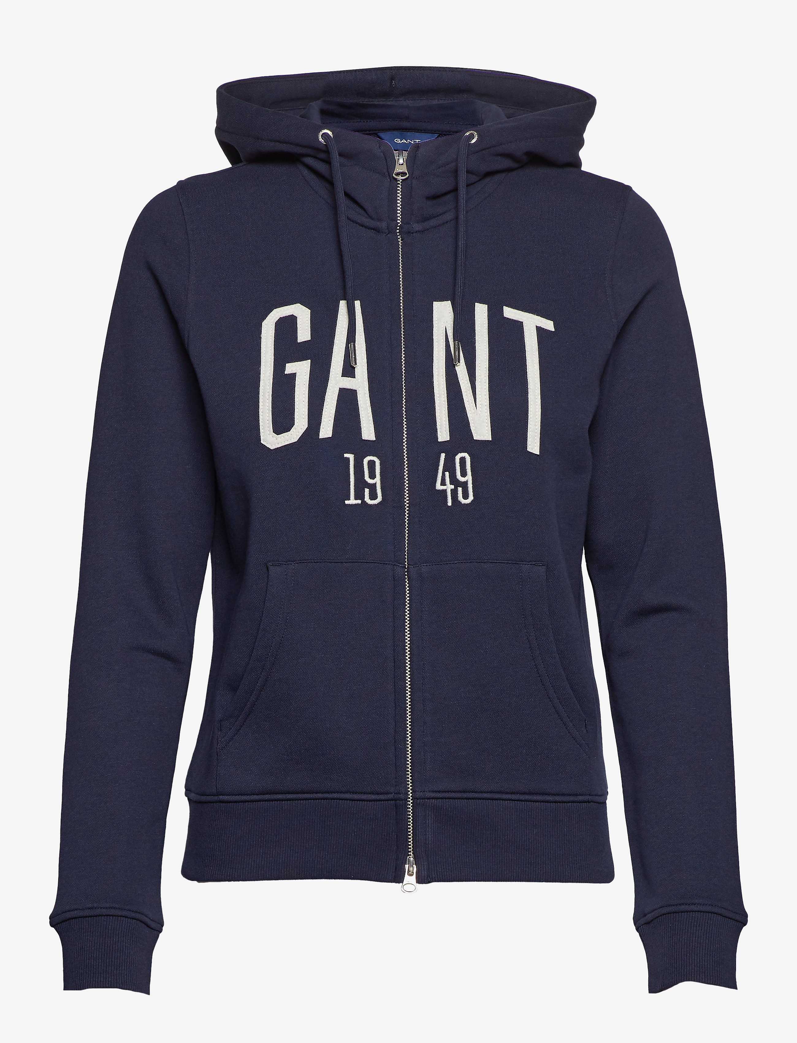 GANT - D1. LOGO FULL ZIP HODDIE - evening blue - 0