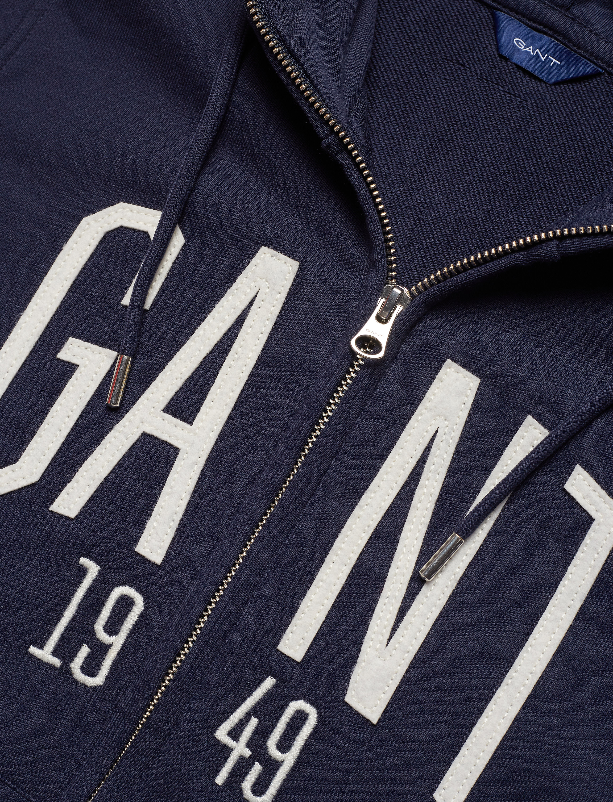GANT - D1. LOGO FULL ZIP HODDIE - evening blue - 2