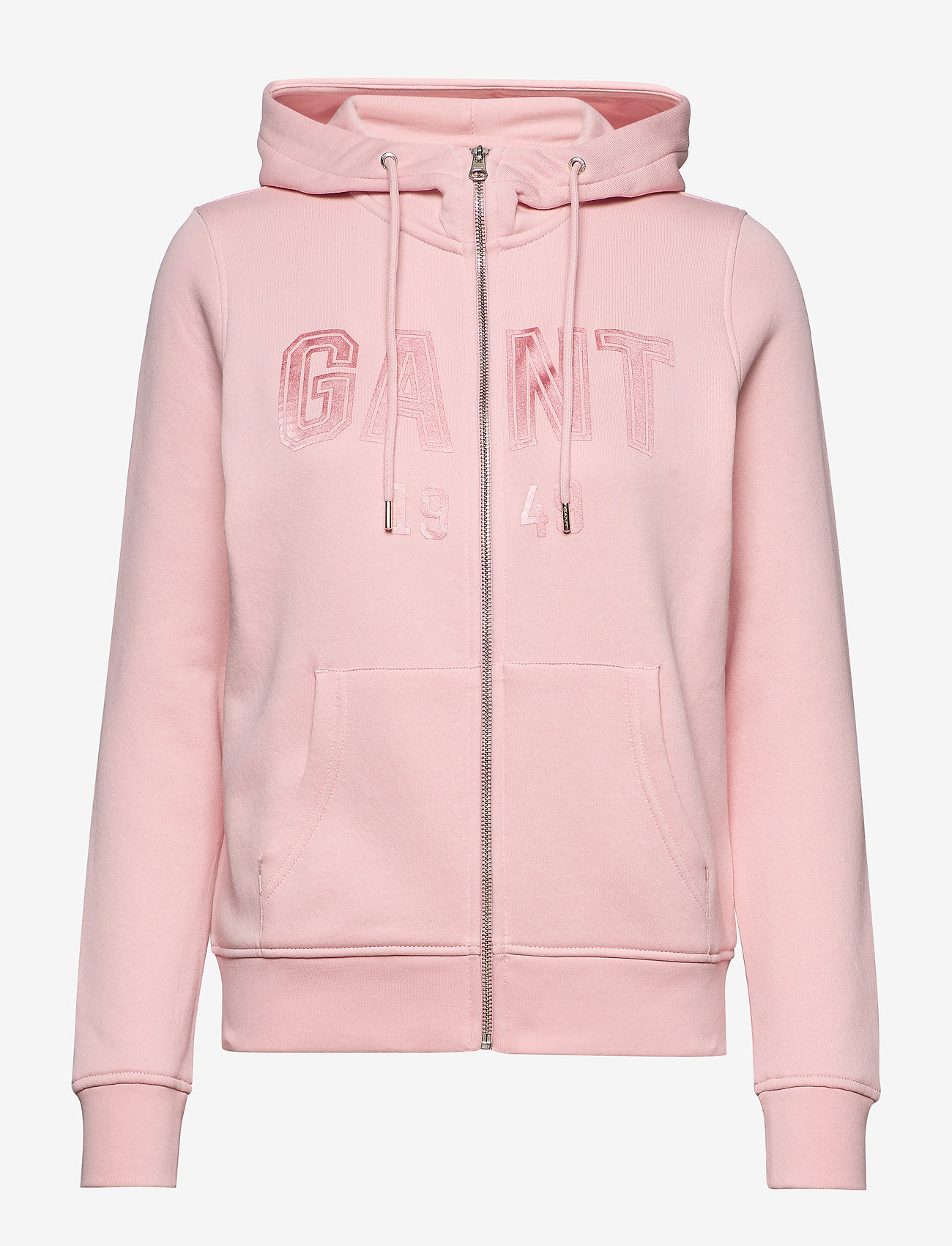 GANT - D2. GANT 1949 FULL ZIP HOODIE - preppy pink - 0