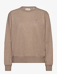 GANT - REL SHIELD C-NECK SWEAT - sweatshirts & kapuzenpullover - desert brown - 0