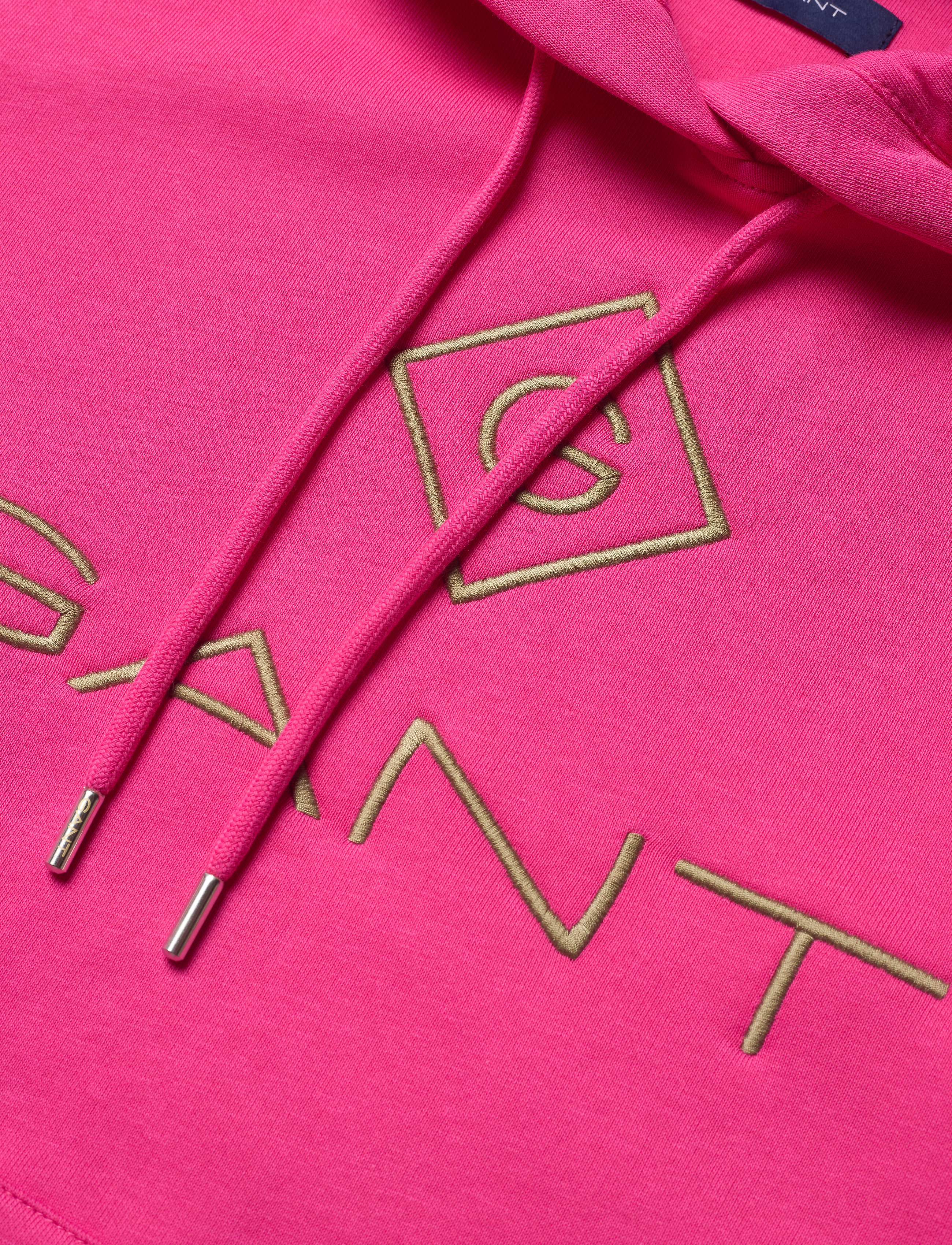 GANT - D2. COLOR LOCK UP HOODIE - rich pink - 2