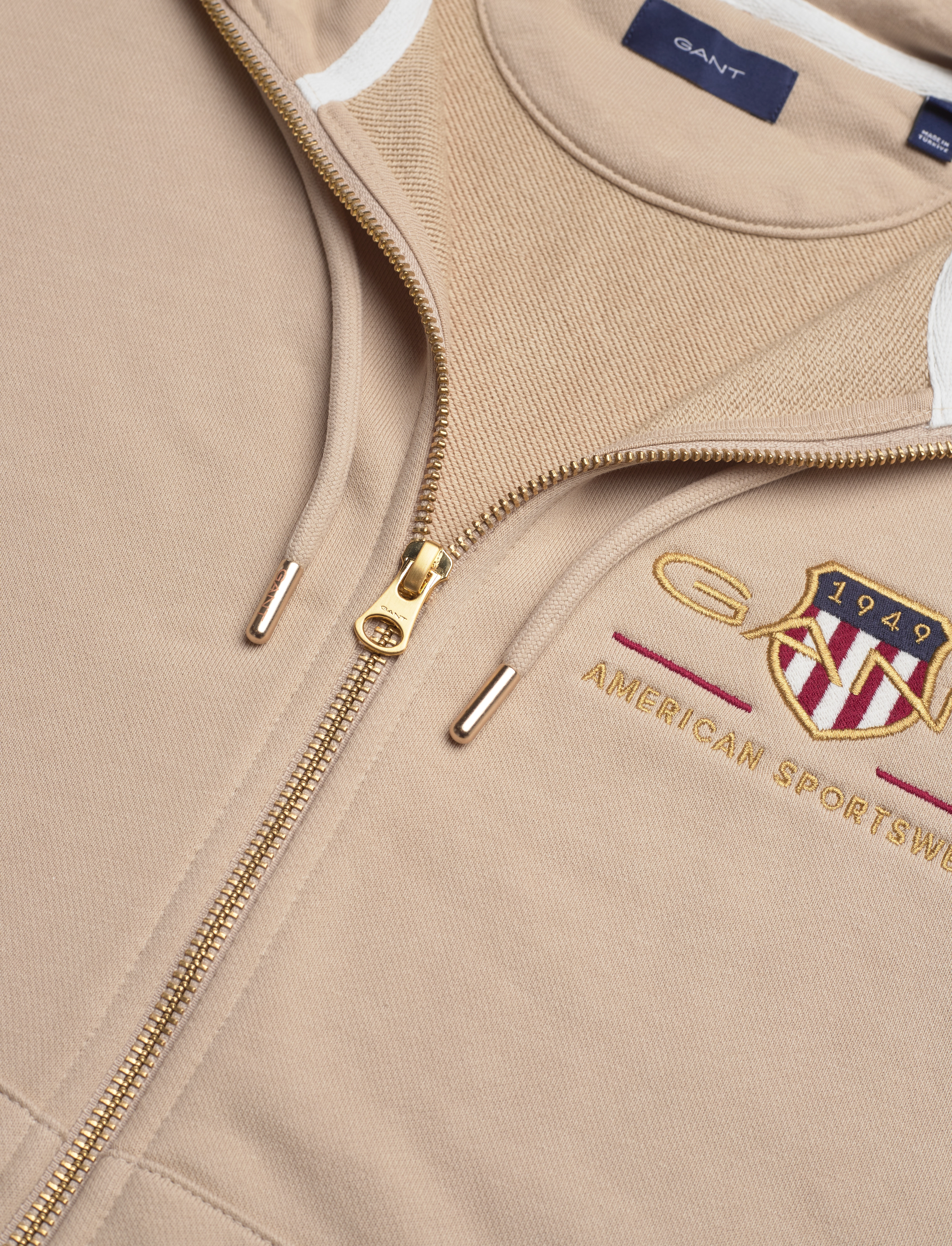 GANT - ARCHIVE SHIELD FULL ZIP HOODIE - dry sand - 2