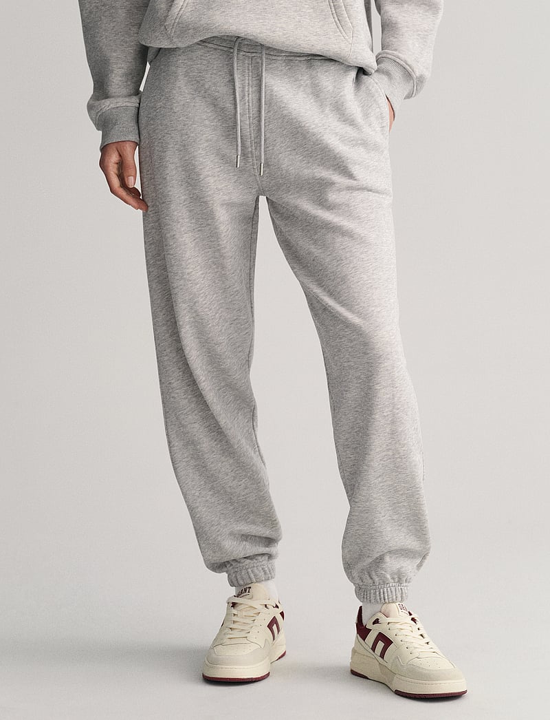 GANT - SHIELD SWEATPANTS - mode trends - light grey melange - 0