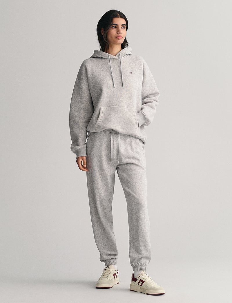 GANT - SHIELD SWEATPANTS - mode trends - light grey melange - 4