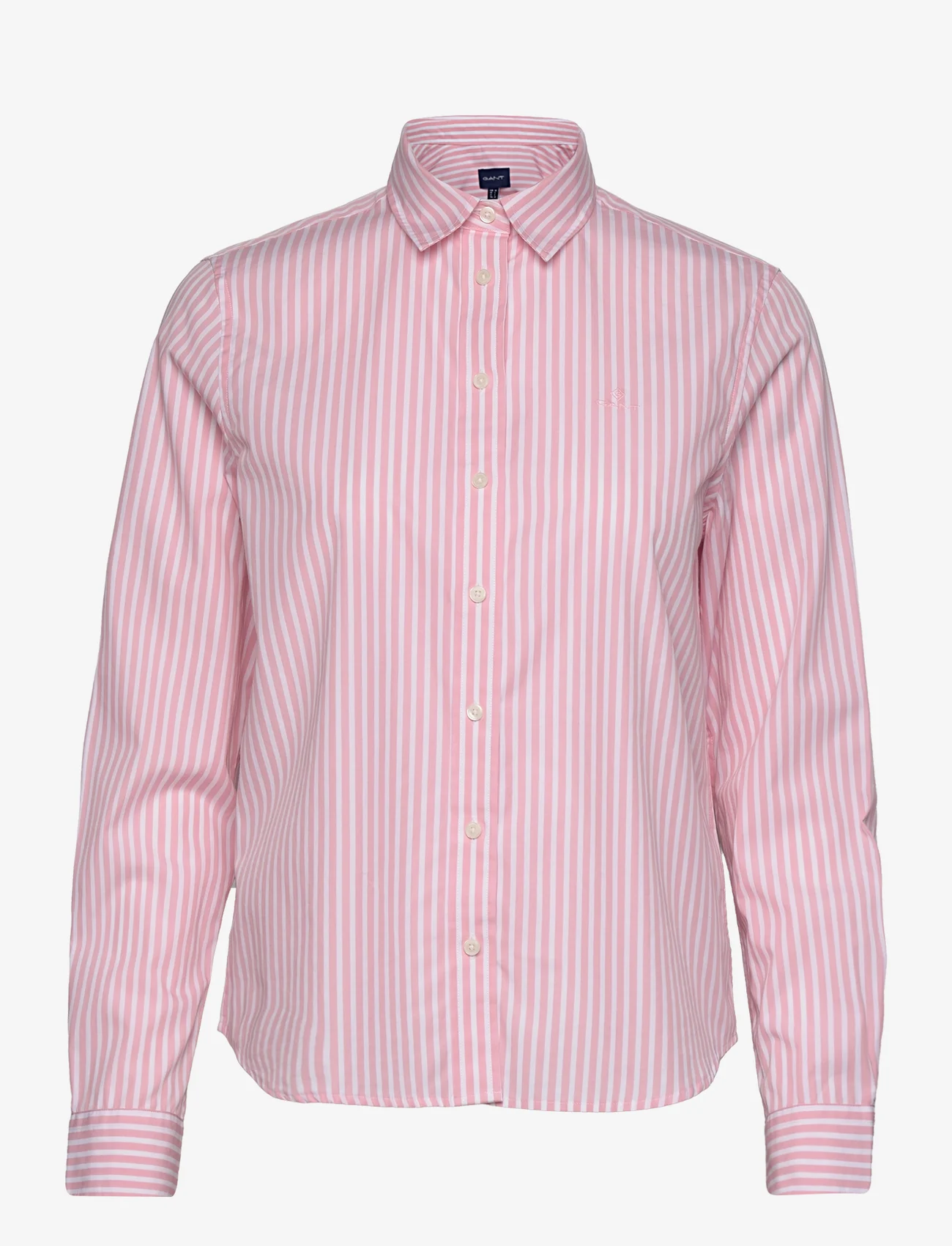 GANT - REG BROADCLOTH STRIPED SHIRT - langermede skjorter - blushing pink - 0