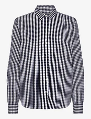GANT - REG BROADCLOTH GINGHAM SHIRT - langermede skjorter - classic blue - 0