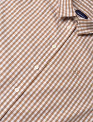 GANT - REG BROADCLOTH GINGHAM SHIRT - langärmlige hemden - warm khaki - 2