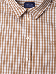 GANT - REG BROADCLOTH GINGHAM SHIRT - langermede skjorter - warm khaki - 3