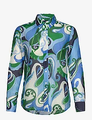 GANT - D1. REGULAR PAISLEY COT SILK SHIRT - long-sleeved shirts - classic blue - 0